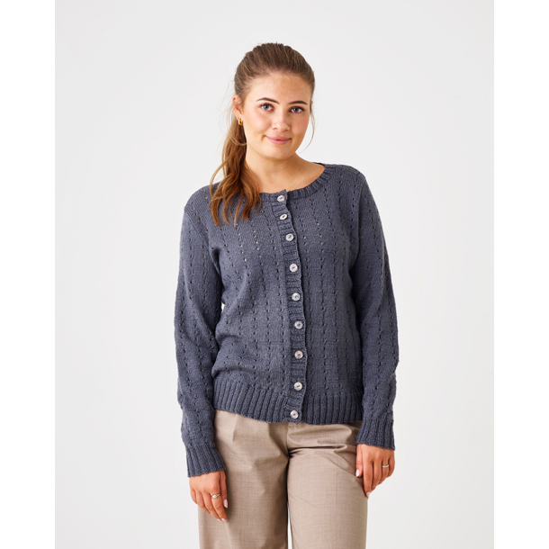 Let loose cardigan med hulstriber