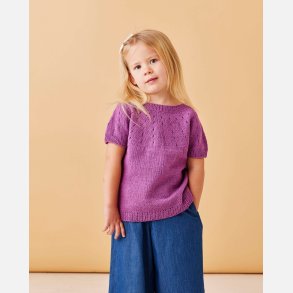 T-shirt m/rundt brestykke & hulmnster 1-10 r