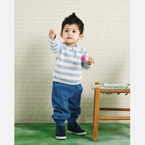 Stribet babybluse Elise by Permin 891136